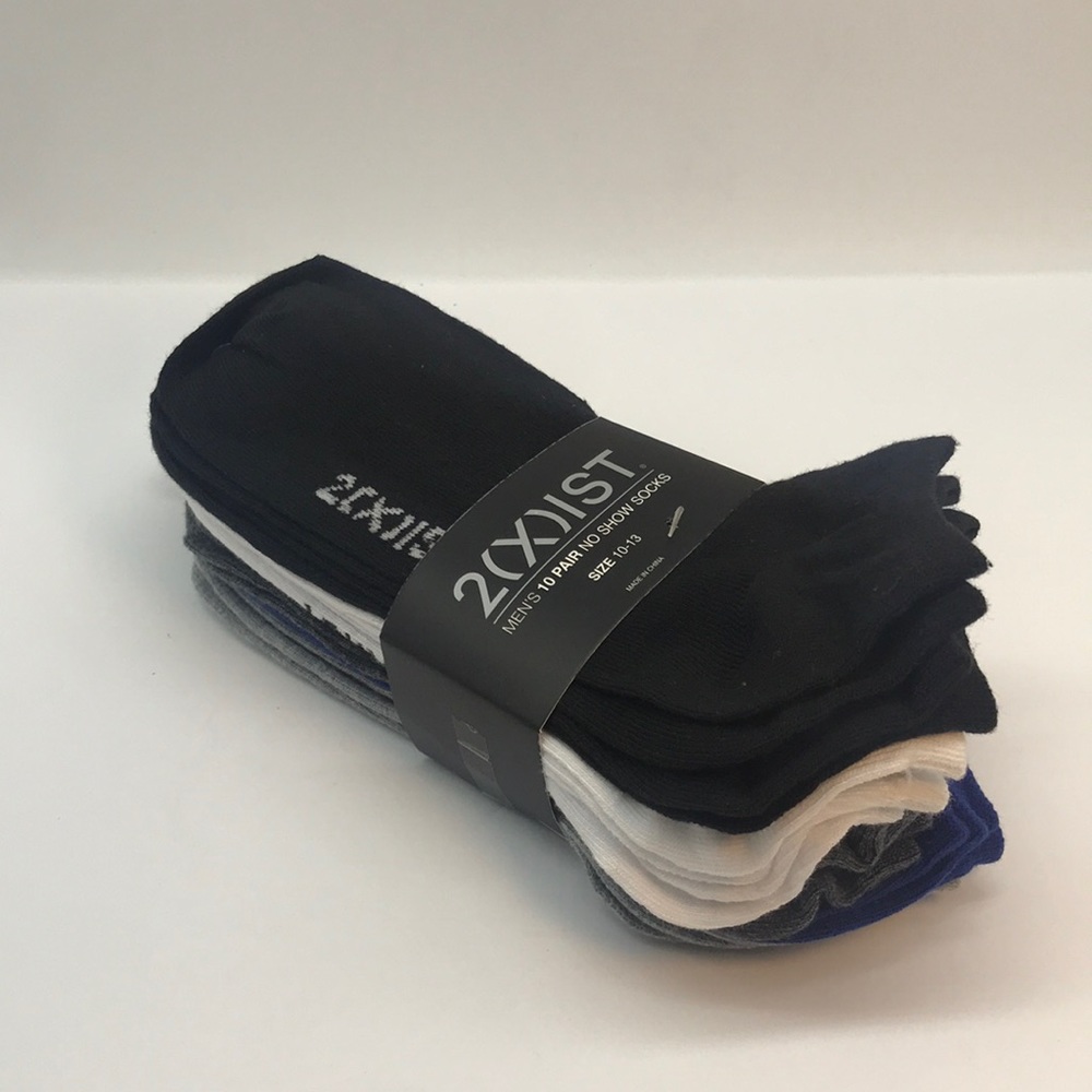 2(X)IST MENŚ 10 PAIR NO SHOW SOCKS
